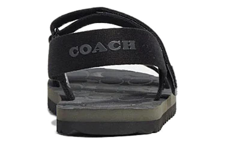 Purchase 蔻驰黑色魔术胶带拖鞋 CI103_BLK