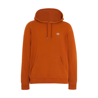 COACH Solid Color Logo Embroidered Hoodie Rust Red - Fashion C6376-RUS