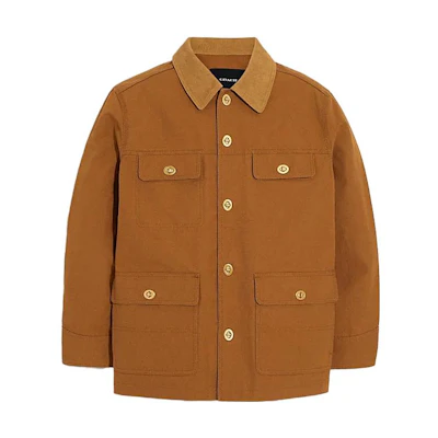 COACH Solid Color Single-Breasted Jacket in Deep Camel C9672-DCA