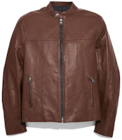 COACH Solid Color Zip-Up Jacket Brown F33779-N2X COACH Solid Color Zip-Up Jacket Brown F33779-N2X