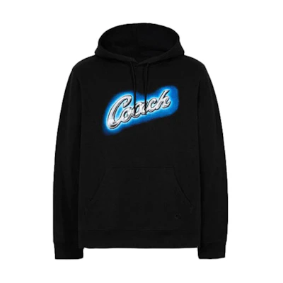COACH SS21 Classic Logo Print Hoodie Black C0972-BLK