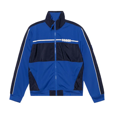 COACH SS21 Logo Print Colorblock Jacket Navy Blue Mens Jacket 3092-BFH