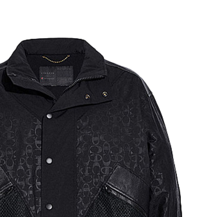 COACH SS21 Solid Black Windbreaker Jacket for Men 5915-BLK 圖 4