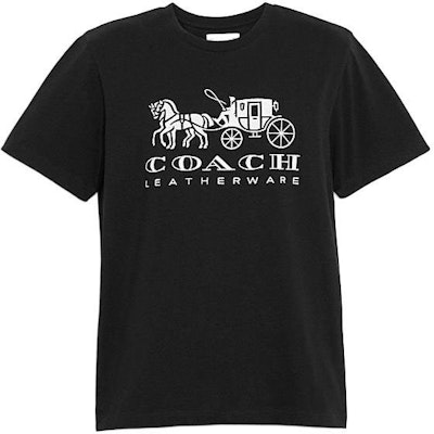 蔻驰 SS22 黑色马车印花直筒T恤. C9114-BLK Buy 蔻驰 SS22 黑色马车印花直筒T恤. C9114-BLK