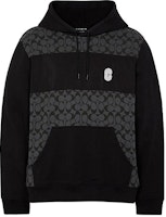 COACH SS22 Black Logo Printed Patchwork Sweatshirt. C7828-R8E COACH SS22 Black Logo Printed Patchwork Sweatshirt. C7828-R8E