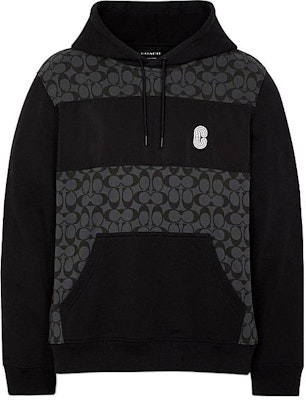 COACH SS22 ブラックロゴプリント パッチワークスウェットシャツ. C7828-R8E Order COACH SS22 ブラックロゴプリント パッチワークスウェットシャツ. C7828-R8E