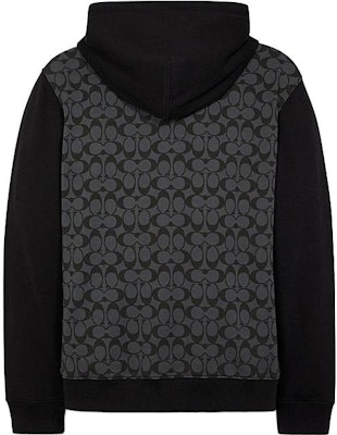 COACH SS22 ブラックロゴプリント パッチワークスウェットシャツ. C7828-R8E Lookbook COACH SS22 ブラックロゴプリント パッチワークスウェットシャツ. C7828-R8E