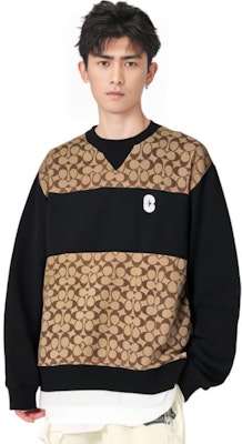 COACH SS22 休閒米色字母拼接圓領衛衣 C7816-OFZ Sizing COACH SS22 休閒米色字母拼接圓領衛衣 C7816-OFZ