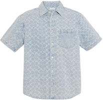 COACH SS22 淺藍色印花牛仔短袖襯衫。 C9222-S8M Order COACH SS22 淺藍色印花牛仔短袖襯衫。 C9222-S8M