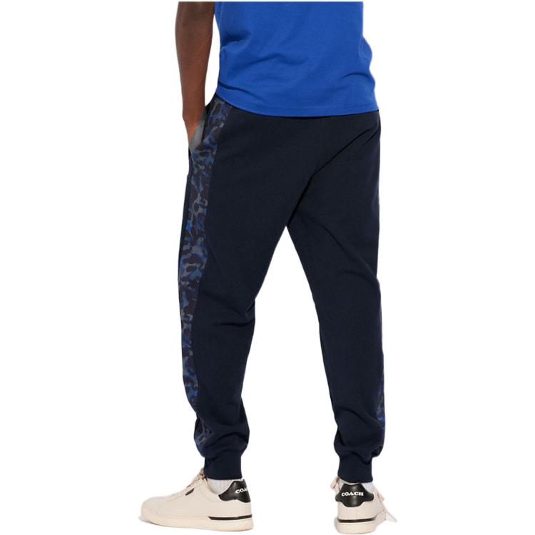 Shop 蔻驰 SS22宽松迷彩印花运动裤-蓝色 CB813-BLU