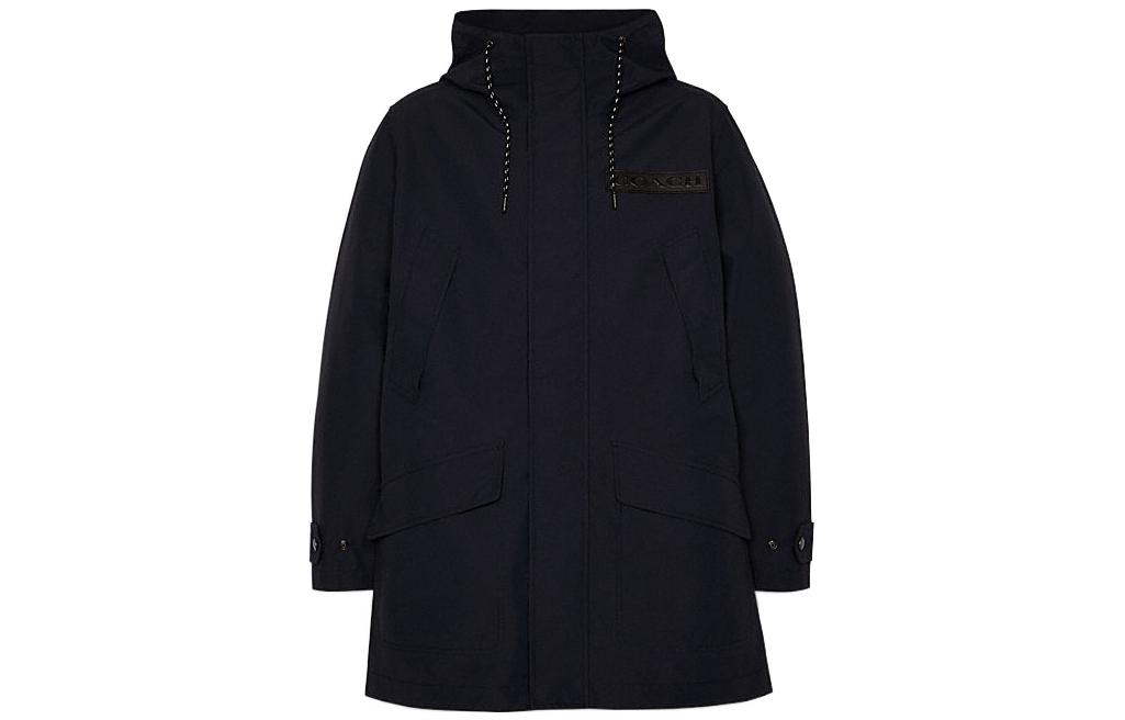 COACH SS22  Navy Solid Hooded Parka with Large Pockets. C7813-NAV 圖 2