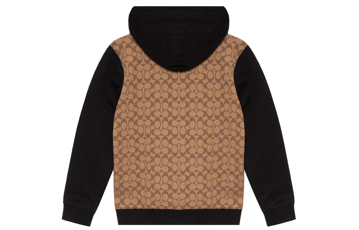 Lookbook Coach SS22 標誌印花拼接運動衫 卡其色 C7828-OFZ