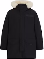 COACH SS23 Black Casual Solid Color Hooded Long Sleeve Coat CB587-BLK COACH SS23 Black Casual Solid Color Hooded Long Sleeve Coat CB587-BLK