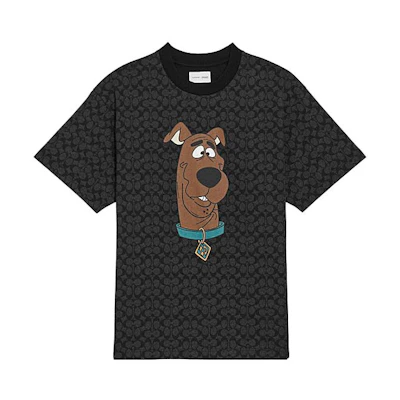 COACH SS23 Black Classic Animal Print Graphic Short-Sleeve T-Shirt CE133-A0R