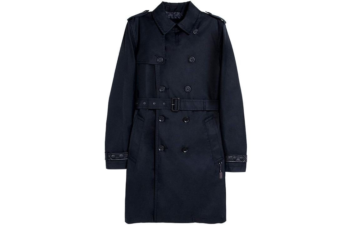 COACH SS23  Black Double-Breasted Trench Coat C5235-BLK