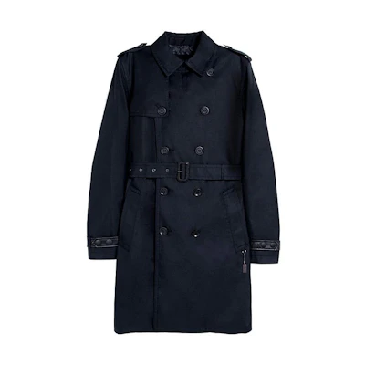 COACH SS23 Black Double-Breasted Trench Coat C5235-BLK