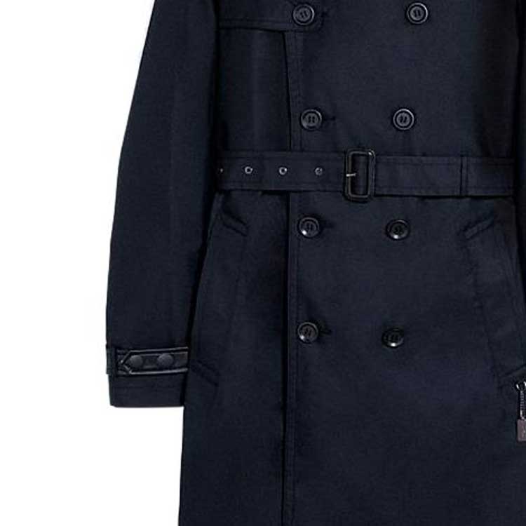 Details for COACH SS23  Black Double-Breasted Trench Coat C5235-BLK