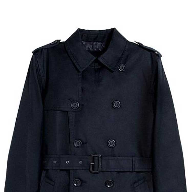 Sizing COACH SS23  Black Double-Breasted Trench Coat C5235-BLK