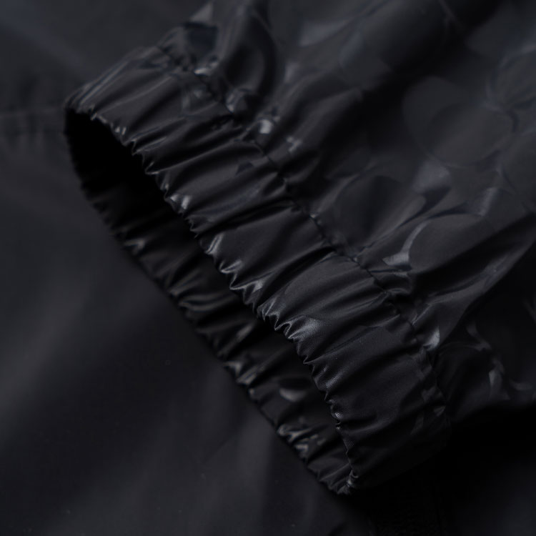 Details for COACH SS23  Black Hooded Logo Patchwork Jacket. CI360-S8L