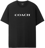 COACH SS23 Black Logo Print Crew Neck T-Shirt C9693-BLK COACH SS23 Black Logo Print Crew Neck T-Shirt C9693-BLK