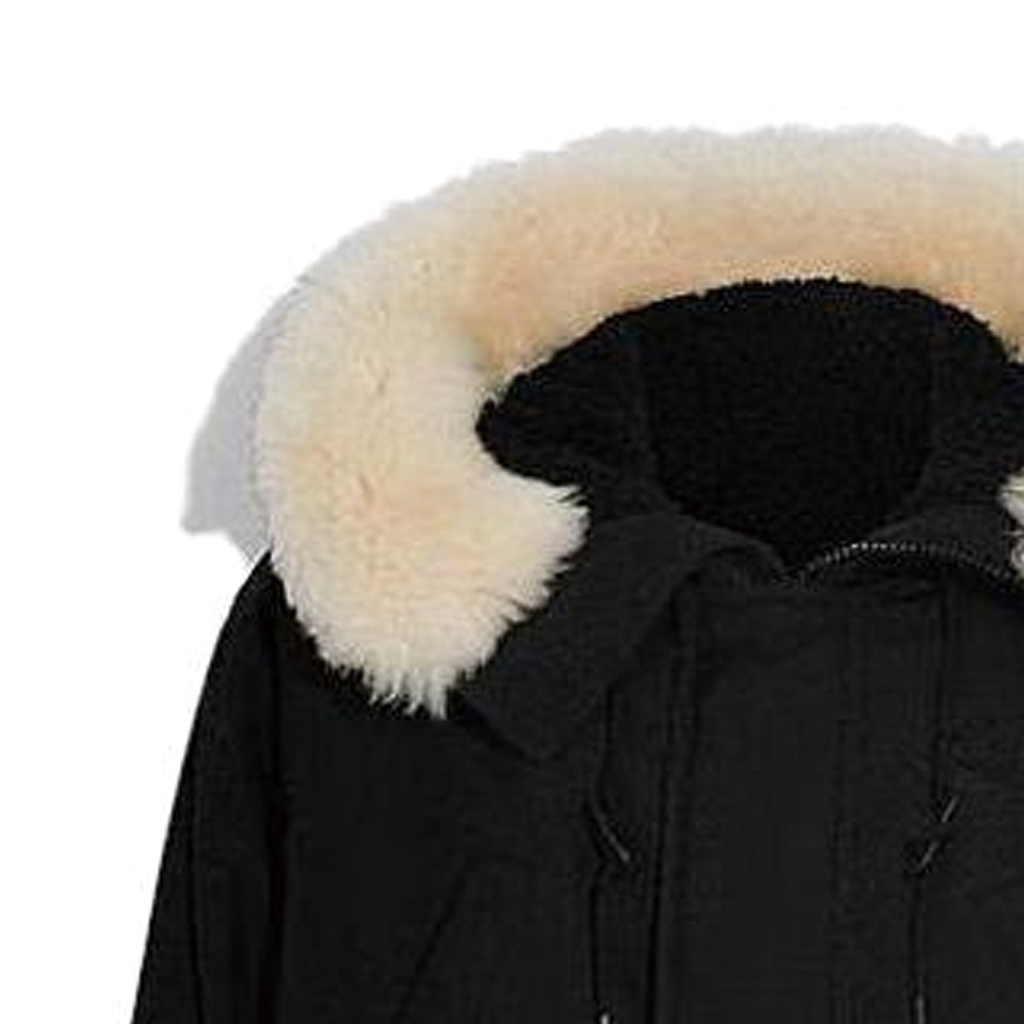 COACH SS23  Black Parka with Removable Fur Collar CE337-BLK 圖 7