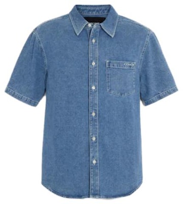 코치 SS23 블루 솔리드 캐주얼 반팔 버튼업 셔츠. CI518-P9J Buy 코치 SS23 블루 솔리드 캐주얼 반팔 버튼업 셔츠. CI518-P9J