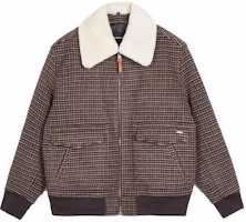COACH SS23 Brown Plaid Print Zip-Up Jacket with Collar. CE342-V0H COACH SS23 Brown Plaid Print Zip-Up Jacket with Collar. CE342-V0H