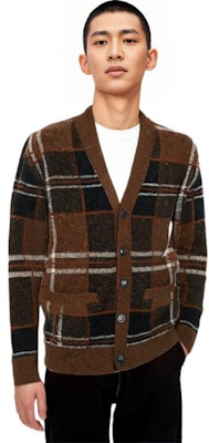 COACH SS23 Sweater V-Neck Kotak-Kotak Cokelat Single-Breasted. CB655-MYB Purchase COACH SS23 Sweater V-Neck Kotak-Kotak Cokelat Single-Breasted. CB655-MYB