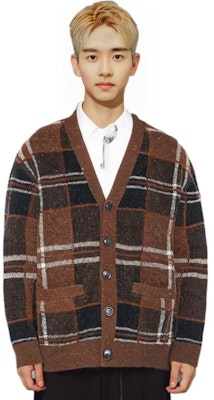 COACH SS23 Sweater V-Neck Kotak-Kotak Cokelat Single-Breasted. CB655-MYB Details for COACH SS23 Sweater V-Neck Kotak-Kotak Cokelat Single-Breasted. CB655-MYB