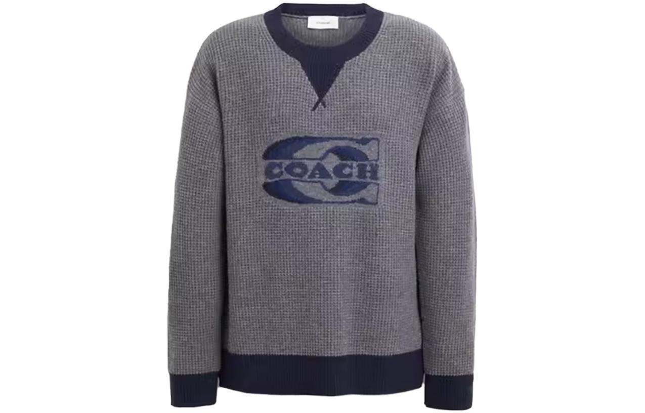 COACH SS23  Crewneck Sweater with Logo Design. CK737-N19