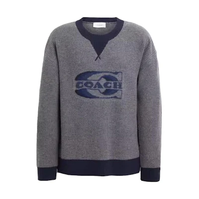 COACH SS23 Crewneck Sweater with Logo Design. CK737-N19
