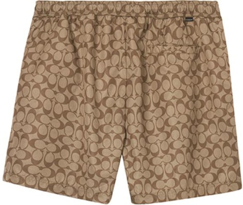 コーチ SS23 カーキ ロゴプリント ドローストリング スイムショーツ. CG112-OFZ Lookbook コーチ SS23 カーキ ロゴプリント ドローストリング スイムショーツ. CG112-OFZ