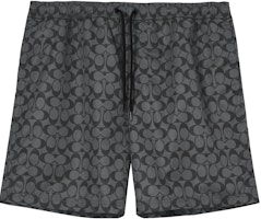 COACH SS23 Logo Print Drawstring Swim Shorts - Gray. CG112-R8E COACH SS23 Logo Print Drawstring Swim Shorts - Gray. CG112-R8E