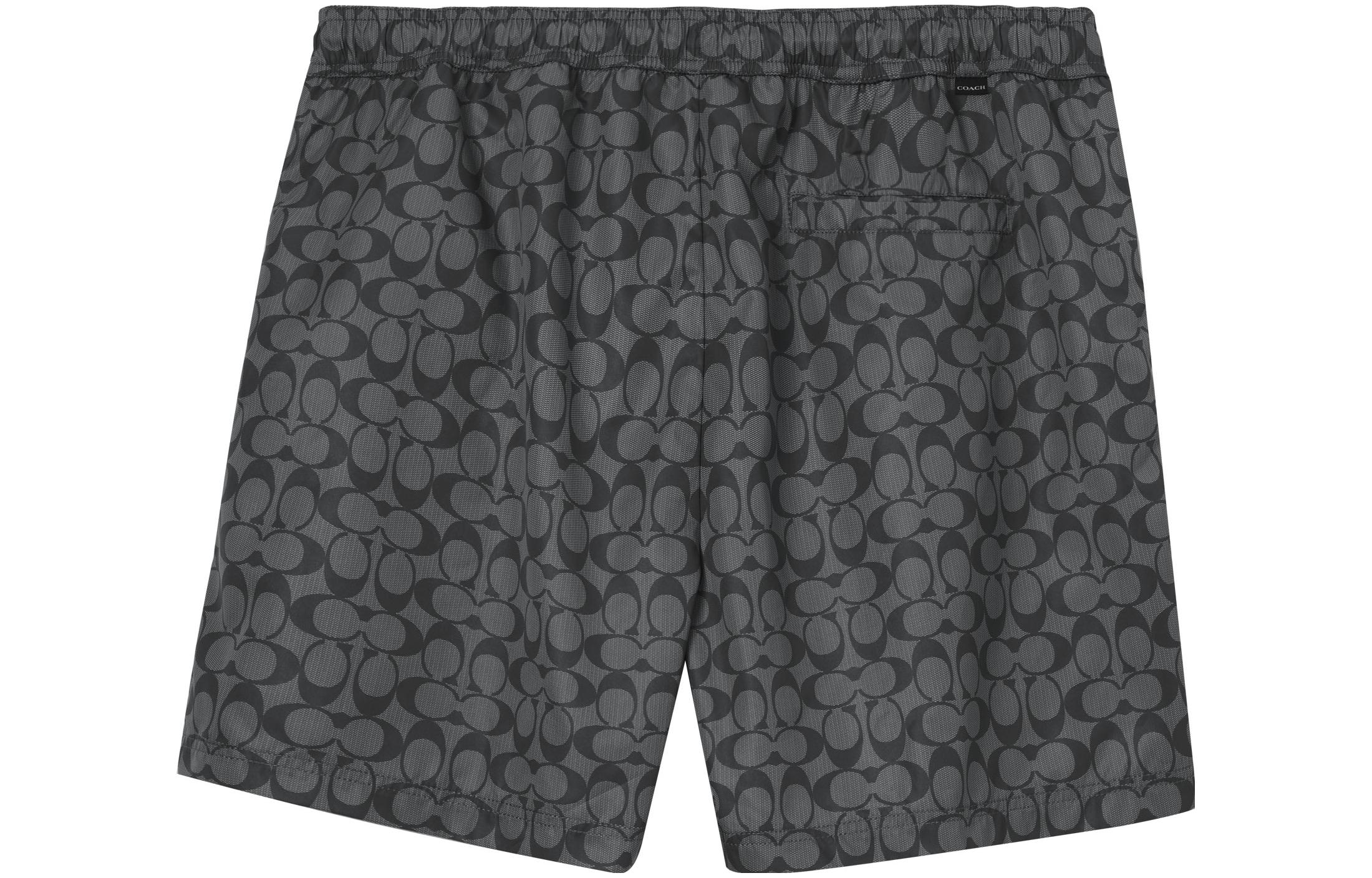 Lookbook コーチ SS23 ロゴプリント ドローストリング スイムショーツ - グレー. CG112-R8E