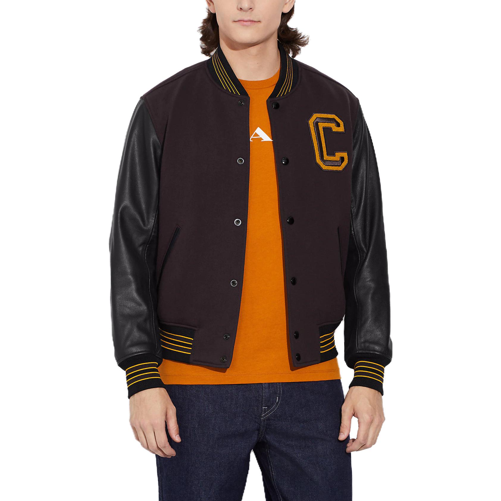 COACH SS23  Red-Brown Varsity Letter Print Long Sleeve Jacket CB663-OXB 圖 3