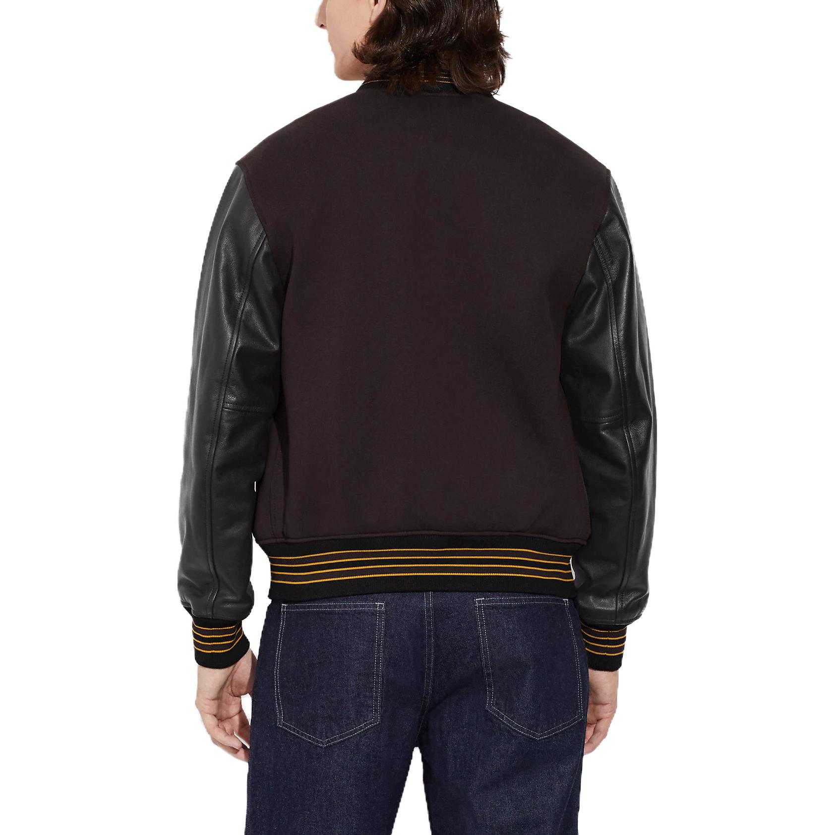 COACH SS23  Red-Brown Varsity Letter Print Long Sleeve Jacket CB663-OXB 圖 4