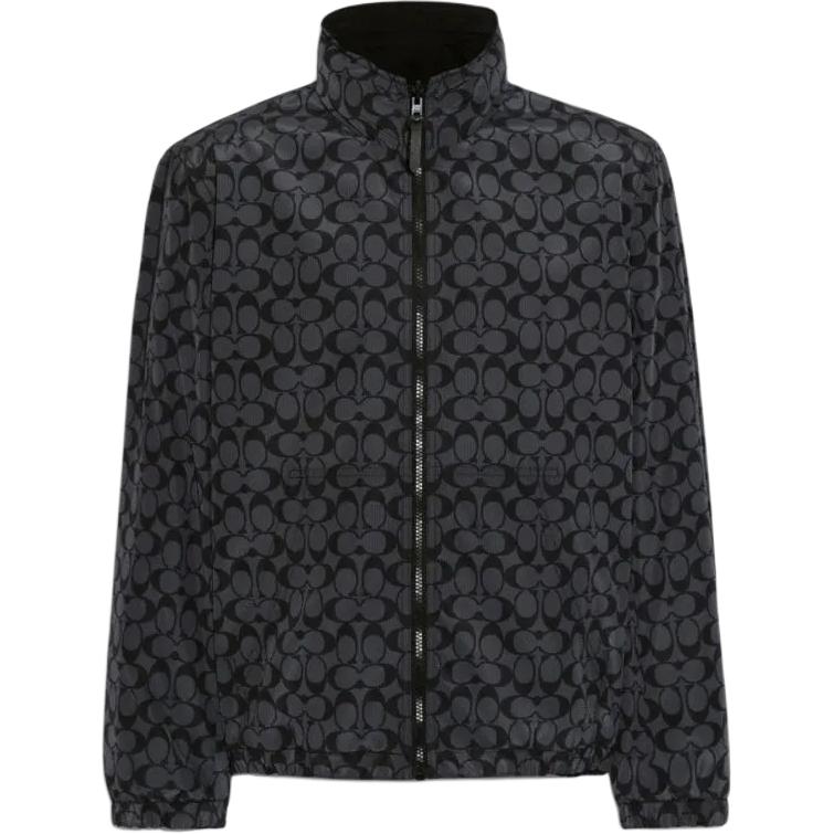 COACH SS23  Reversible Colorblock Logo Bomber Jacket - Black. C3034-NYJ