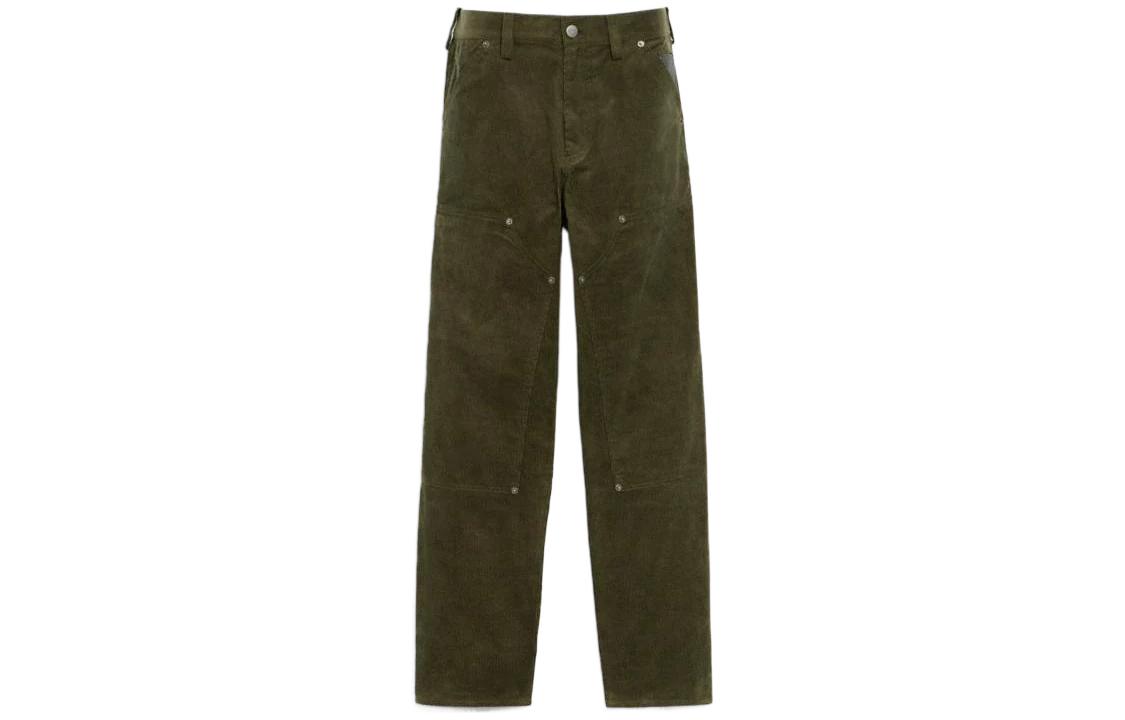 COACH SS23  Solid Color Mid-Rise Casual Pants Green. CG692-OLV