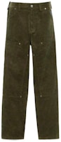 COACH SS23 Solid Color Mid-Rise Casual Pants Green. CG692-OLV COACH SS23 Solid Color Mid-Rise Casual Pants Green. CG692-OLV