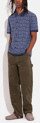 コーチ SS23 無地 ミッドライズ カジュアルパンツ グリーン. CG692-OLV Lookbook コーチ SS23 無地 ミッドライズ カジュアルパンツ グリーン. CG692-OLV