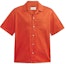 Buy 코치 SS23 솔리드 컬러 반팔 버튼업 셔츠 오렌지 CH782-B4D