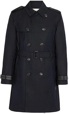 COACH SS23 Solid Double-Breasted Casual Mid-Length Trench Coat CF804-BLK 4