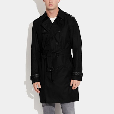 COACH SS23 Solid Double-Breasted Casual Mid-Length Trench Coat CF804-BLK Sizing COACH SS23 Solid Double-Breasted Casual Mid-Length Trench Coat CF804-BLK