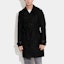 Sizing COACH SS23 Solid Double-Breasted Casual Mid-Length Trench Coat CF804-BLK