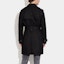 Cheap COACH SS23 Solid Double-Breasted Casual Mid-Length Trench Coat CF804-BLK