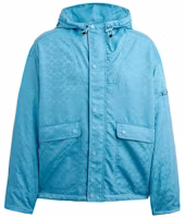 COACH SS23 All-Over Logo Light Blue Hoodie Jacket for Men CI419-LBL COACH SS23 All-Over Logo Light Blue Hoodie Jacket for Men CI419-LBL