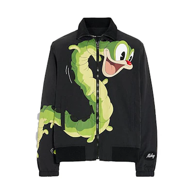COACH SS23 Black Animal Print Zip Jacket CH376-BLC