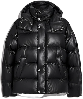 蔻驰 SS23 黑色皮革羽绒夹克 6693-BLK Buy 蔻驰 SS23 黑色皮革羽绒夹克 6693-BLK