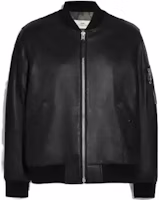 COACH SS23 Black Solid Color Baseball Collar Jacket F75705-BLK COACH SS23 Black Solid Color Baseball Collar Jacket F75705-BLK