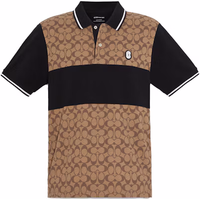 COACH SS23 Colorblock Logo Polo Shirt Khaki - Short Sleeve C9605-OFZ Buy COACH SS23 Colorblock Logo Polo Shirt Khaki - Short Sleeve C9605-OFZ